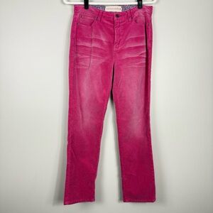 Soft Surroundings Hot Pink Corduroy Pants Womens 6 Skinny Stretch Preppy Barbie